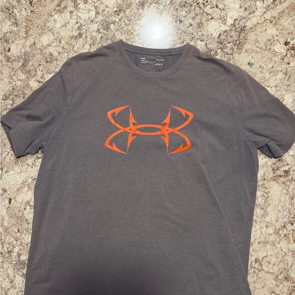 Under Armour Gray T-Shirt with Orange Logo